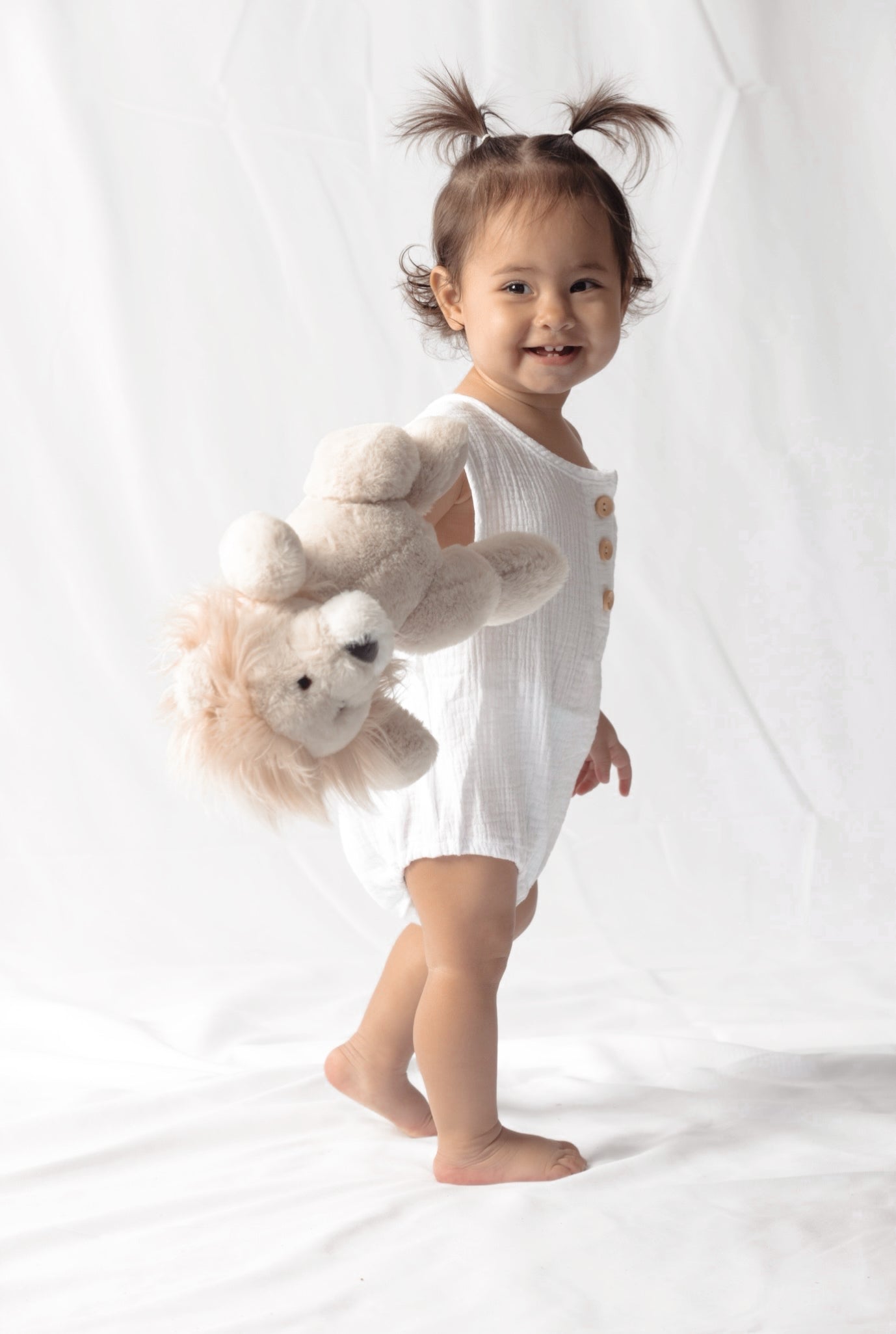 White Muslin Romper