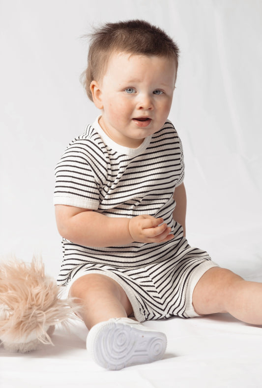 Black & White Striped Set